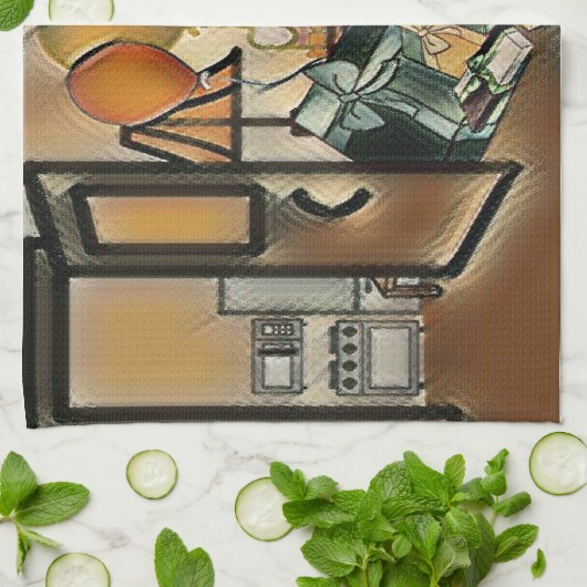 Happy Birthday Art Theedoek (Gevouwen)