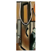 Happy Birthday Art Wijn Cadeautas (Achterkant)