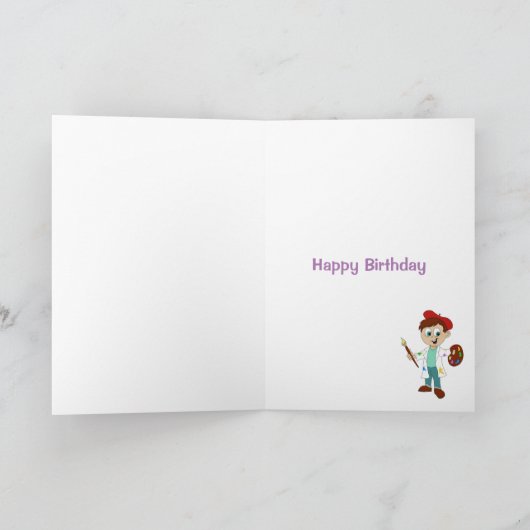 Happy Birthday Artist Kaart (Binnen)