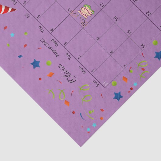 Happy Birthday August 2022 Weefselpapier Tissuepapier (Detail)