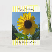 Happy Birthday Auntie, Sunflower Photography Feestdagen Kaart (Voorkant)