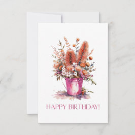 Happy Birthday Australian Flower Bucket Kaart