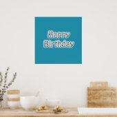 Happy Birthday Autograaf Poster (Keuken)