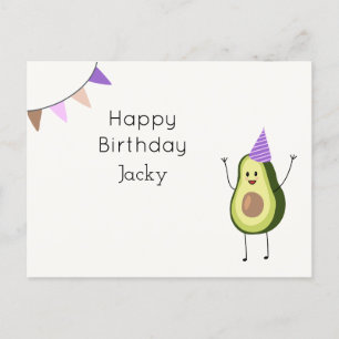 Happy Birthday Avocado Kaart