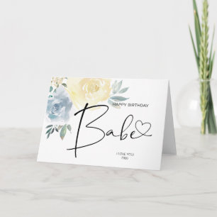 Happy Birthday Babe Gift voor Vriendin Vriendje Kaart