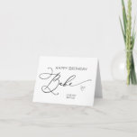 Happy Birthday Babe voor boyvriend Husband Kaart<br><div class="desc">Deel verjaardagswensen met je baby! Deze eenvoudige maar elegante compagmentkaart kan met jouw naam of een bericht van u op vooraan worden gepersonaliseerd—de keus is van u!</div>