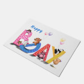 Happy Birthday - Baby Beren Party Celebration  Deurmat (Schuin)