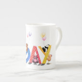 Happy Birthday - Baby Beren Party Celebration Fun Porselein Kop (Voorkant rechts)