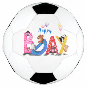 Happy Birthday - Baby Beren Party Celebration Fun  Voetbal