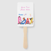 Happy Birthday - Baby Beren Party Celebration  Handwaaier (Achterkant)