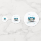 Happy Birthday Baby Blue Table Confetti (Achterkanten)