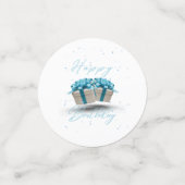 Happy Birthday Baby Blue Table Confetti (Kleine voorkant)