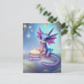 Happy Birthday Baby Dragon Briefkaart (Staand voorkant)