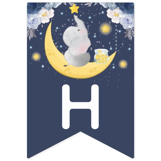 Happy Birthday Baby Elephant Vlaggetjes (Tweede vlag)