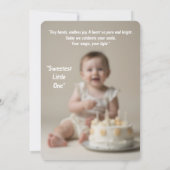 Happy Birthday Baby Girl - Downloadable Kaart (Achterkant)