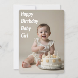 Happy Birthday Baby Girl - Downloadable Kaart