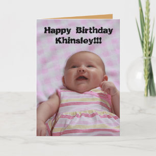 Happy Birthday Baby Girl Verjaardag Wenskaart Kaart