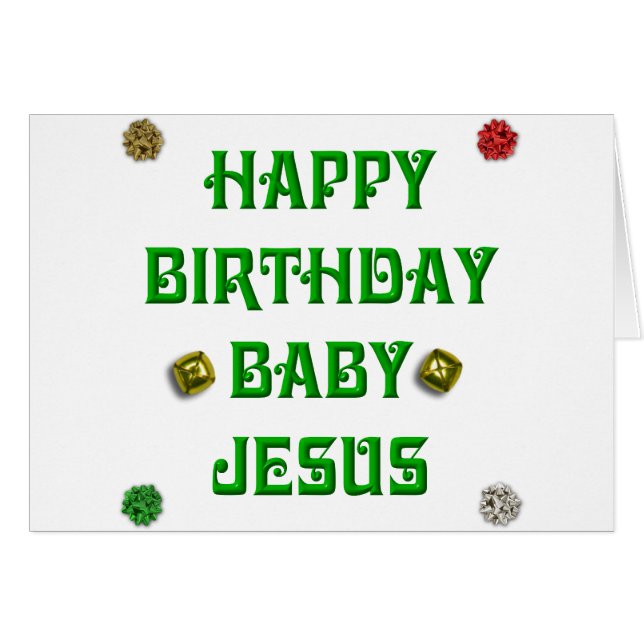 Happy Birthday Baby Jesus #1 (Voorkant Horizontaal)