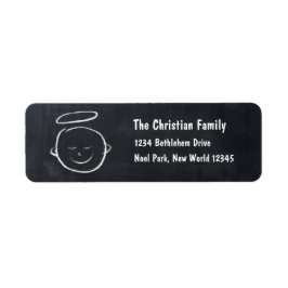 Happy Birthday Baby Jesus - Chalkboard Chalk Etiket