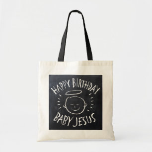 Happy Birthday Baby Jesus - Chalkboard Kerstmis Tote Bag