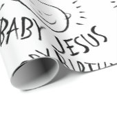 Happy Birthday Baby Jesus - Christmas Black Chalk Cadeaupapier (Rol Hoek)