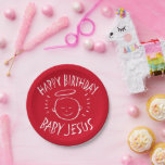 Happy Birthday Baby Jesus Christmas Chalkboard Roo Papieren Bordje<br><div class="desc">Modieuze en leuke krijtbordlook. Soms is het leuk om te onthouden waar Kerstmis voor gevierd wordt. Deel de geest van je geloof met anderen. Dit bord wordt ook geleverd met een 'echte' krijtbordachtergrond en is ook te vinden op veel andere items - van kaarten tot t-shirts, kijk gewoon in mijn...</div>