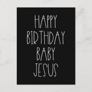 Happy Birthday Baby Jesus grappige kerstkerst Briefkaart