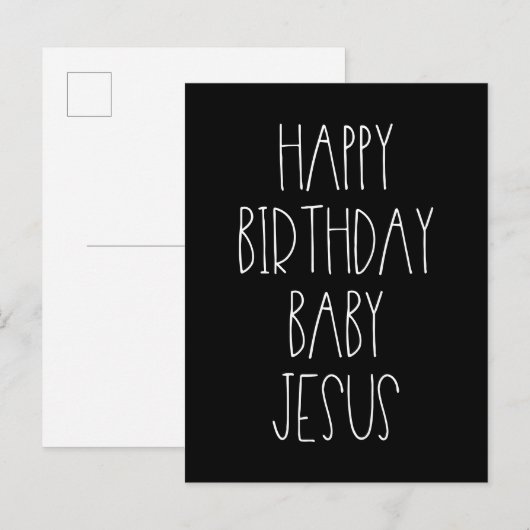 Happy Birthday Baby Jesus grappige kerstkerst Briefkaart (Voorkant / Achterkant)