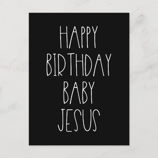 Happy Birthday Baby Jesus grappige kerstkerst Briefkaart (Voorkant)