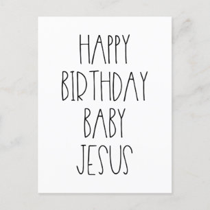 Happy Birthday Baby Jesus grappige kerstkerst Briefkaart