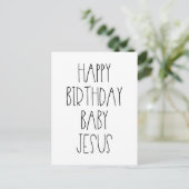 Happy Birthday Baby Jesus grappige kerstkerst Briefkaart (Staand voorkant)