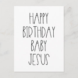 Happy Birthday Baby Jesus grappige kerstkerst Briefkaart