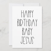 Happy Birthday Baby Jesus grappige kerstkerst Feestdagenkaart (Voorkant)
