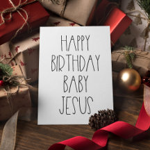 Happy Birthday Baby Jesus grappige kerstkerst