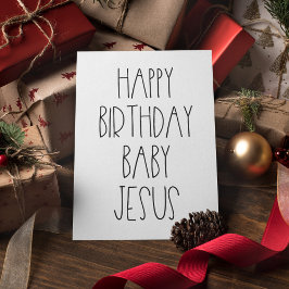 Happy Birthday Baby Jesus grappige kerstkerst Feestdagenkaart