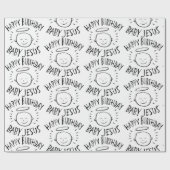 Happy Birthday Baby Jesus - Kerst Christelijk Cadeaupapier (Vlak)