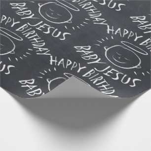 Happy Birthday Baby Jesus - kerstbord Cadeaupapier