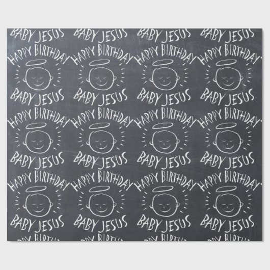 Happy Birthday Baby Jesus - kerstkarton Cadeaupapier (Vlak)