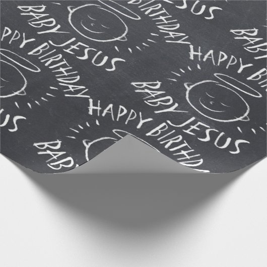 Happy Birthday Baby Jesus - kerstkarton Cadeaupapier (Hoek)
