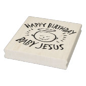 Happy Birthday Baby Jesus - Religieuze Kerstmis Rubberstempel (Stempel)