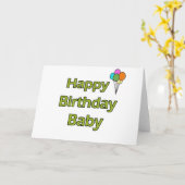 Happy Birthday Baby Kaart (Gele Bloem)