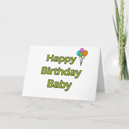 Happy Birthday Baby Kaart (Voorkant)