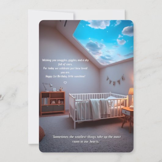 Happy Birthday Baby Kaart - Instant Download (Achterkant)