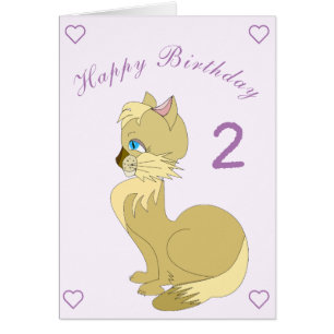 Happy Birthday Baby Kaart met kat - speciaal aange
