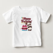Happy birthday Baby Kinder Wit T-shirt (Voorkant)