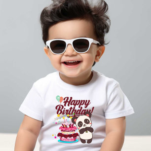 Happy birthday Baby Kinder Wit T-shirt