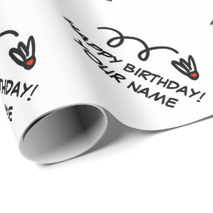 Happy Birthday badminton player shuttle Sport Cadeaupapier