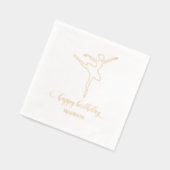 Happy Birthday Ballerina Folie Servetten (Links)