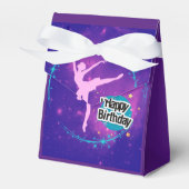 Happy Birthday Ballerina Galaxy Gepersonaliseerd Bedankdoosjes (Voorkant Zijde)