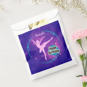 Happy Birthday Ballerina Galaxy Gepersonaliseerd Bedankzakje (Gezegeld)